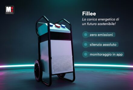 Voltab: il power station portatile compatta e silenziosa per l'alimentazione di luci, computer e piccoli impianti elettrici in contesti outdoor.