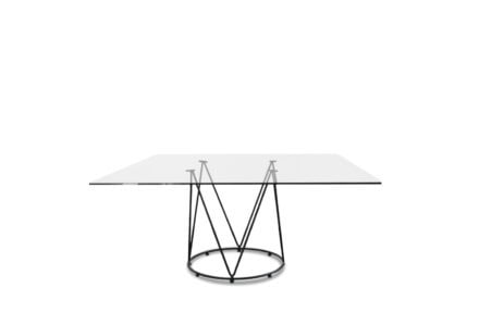 Tavolo Daisy cristallo 160x160 cm trasparente