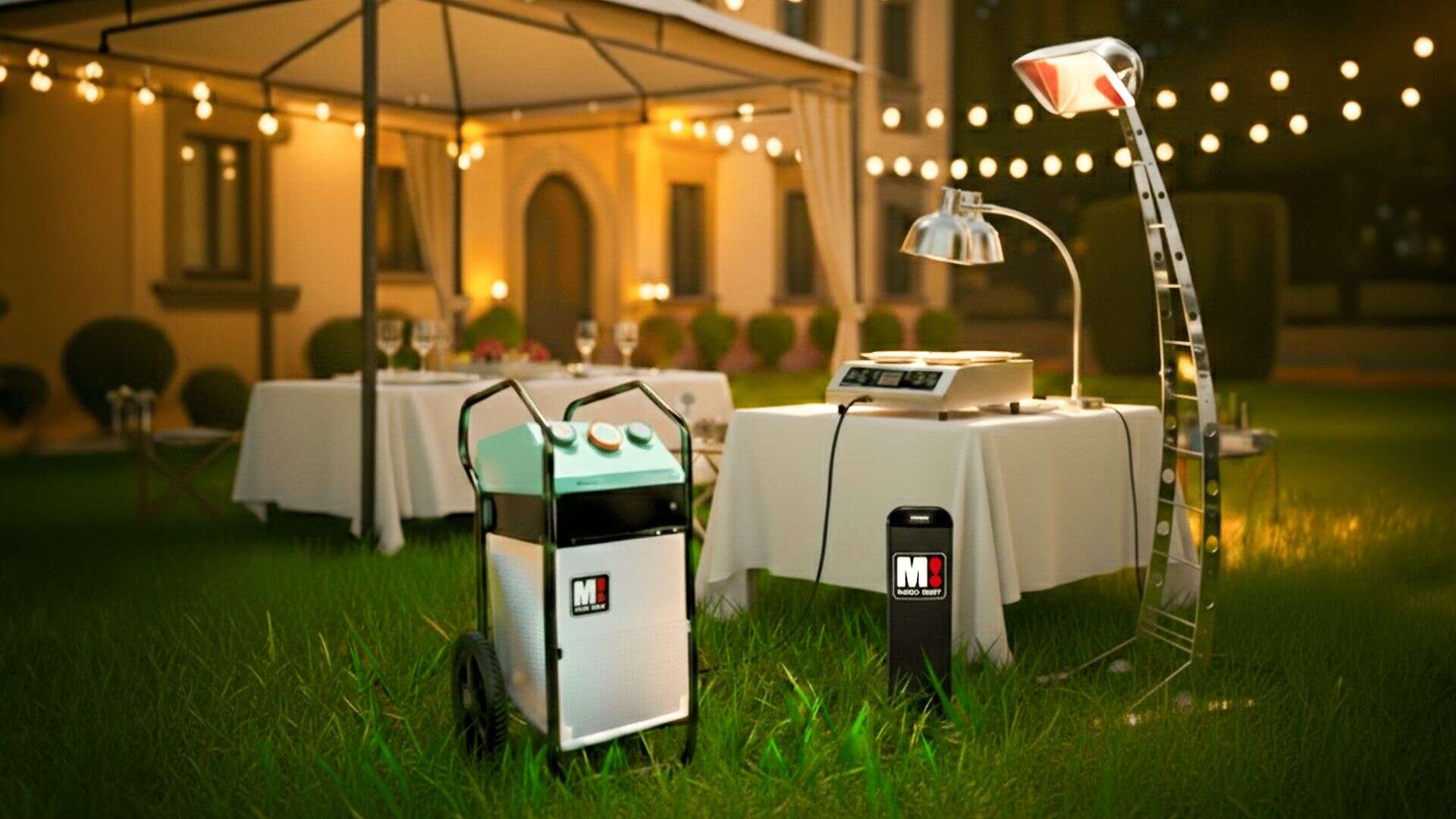 Utilizzo generatori di corrente portatili silenziosi Fillee e Voltab per catering ed eventi all'aperto, alimentazione elettrica senza odori e cavi ingombranti.