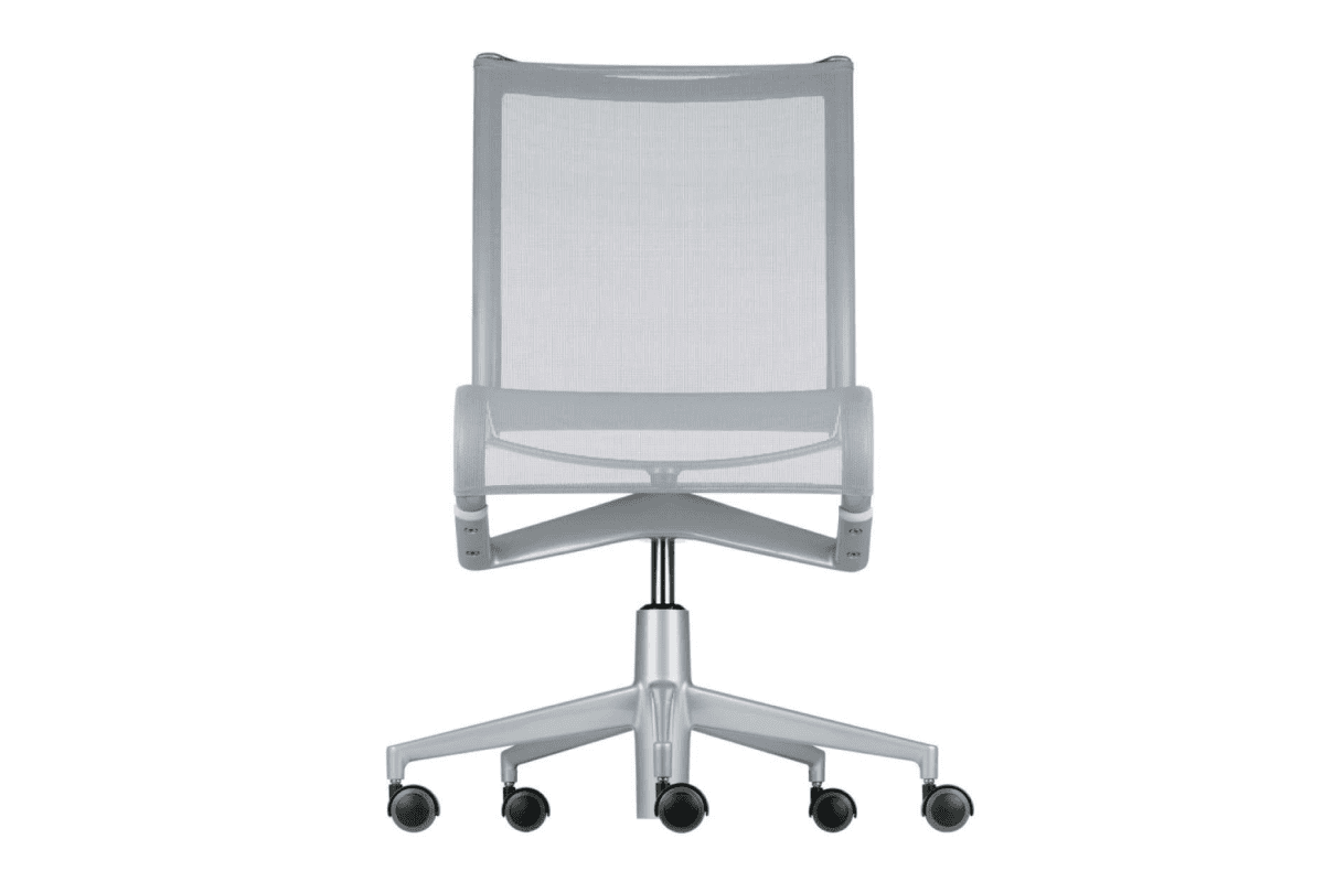 HOMCOM Sedia Da Ufficio Senza Braccioli – In Tessuto Lino, Seduta Larga 62 Cm, Regolabile In Altezza Con Funzione Inclinazione, Gambe Incrociate Fisse - 2