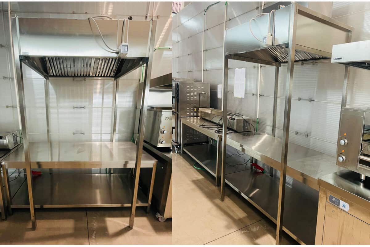 noleggio cappa autoportante per cucine catering