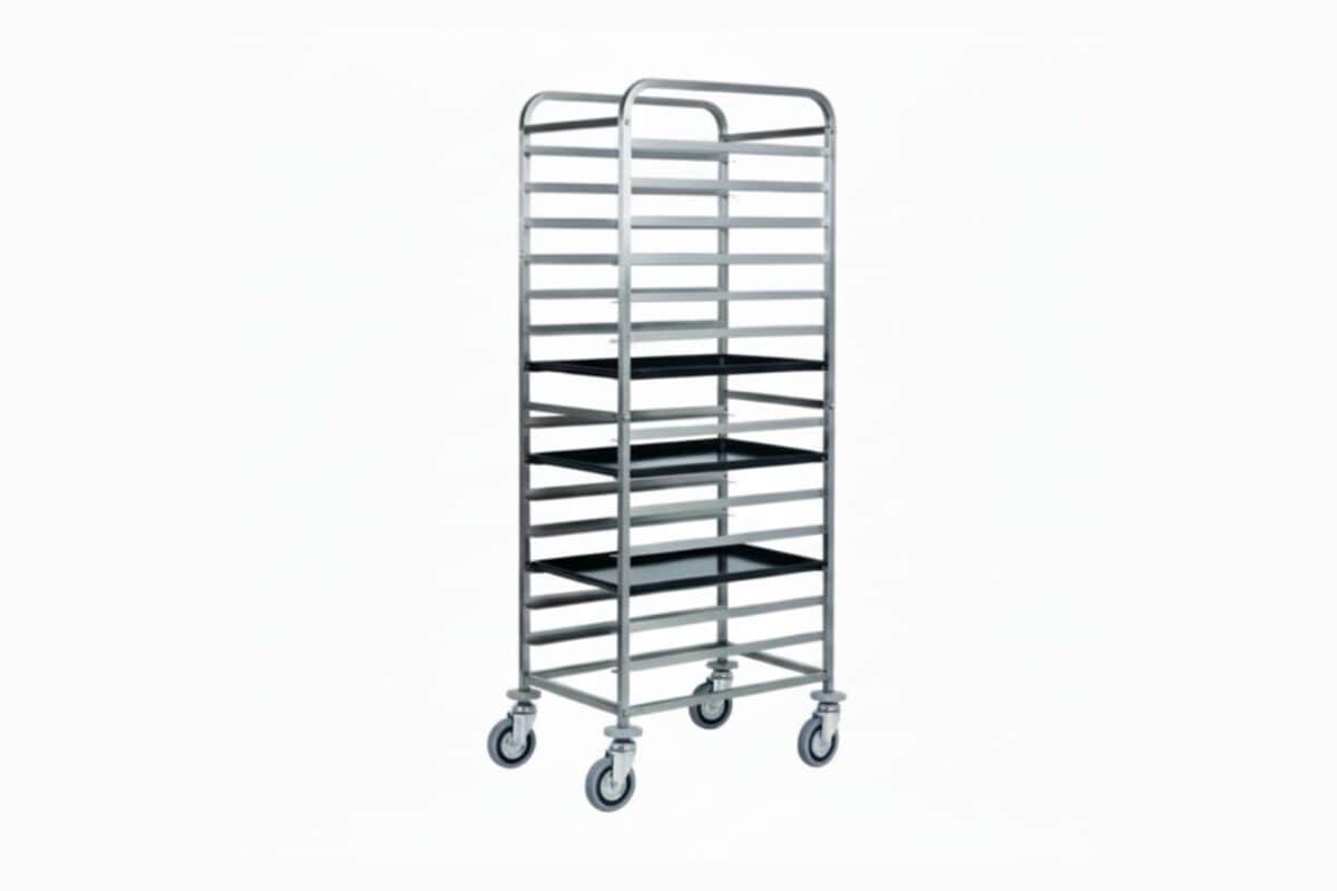 carrello porta teglie da 14 teglie in metallo GN 1/1