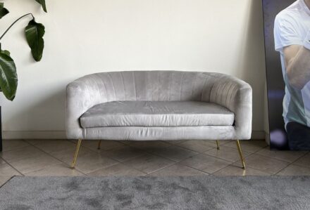 divano donatello in velluto color grigio