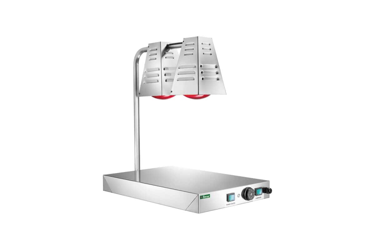 lampada scaldavivande a raggi infrarossi con piano caldo