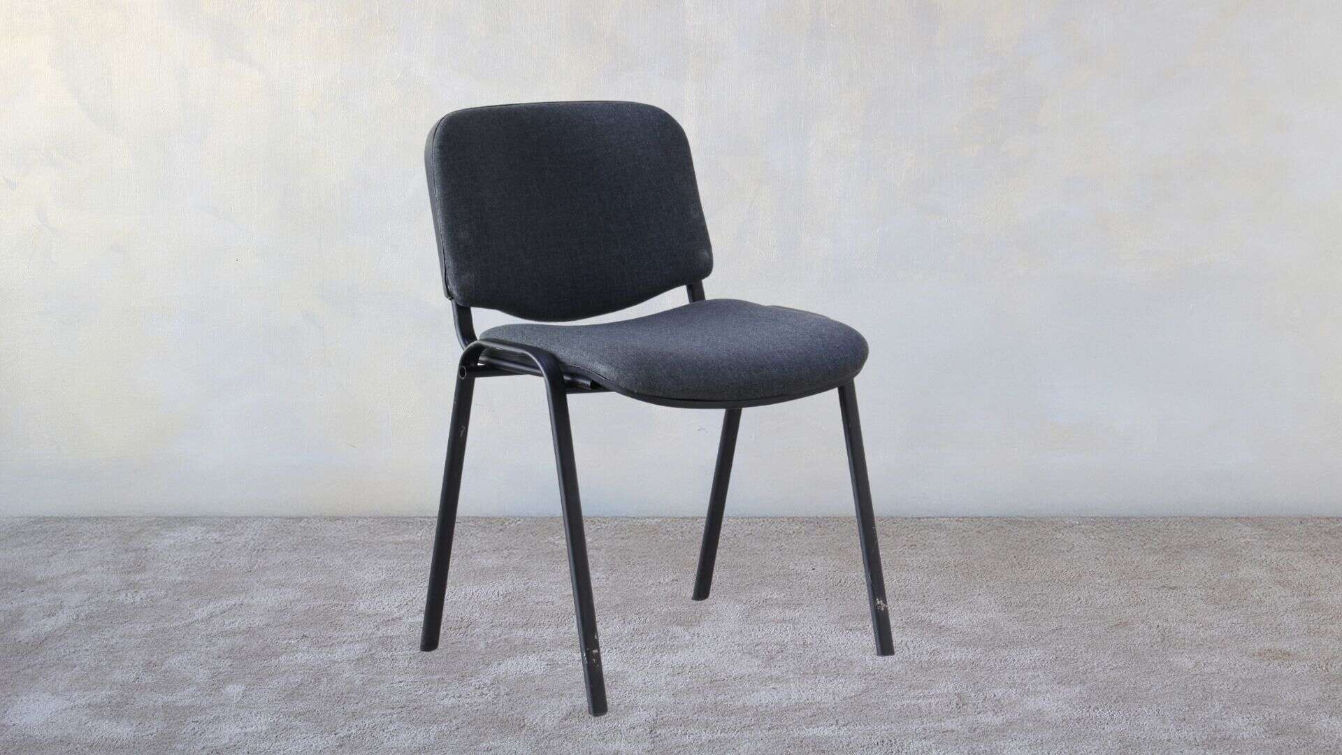 Set 4 Sedie Pieghevoli Imbottite In Vinile Nero - Telaio In Acciaio, Resistenti E Comode Per Interni Ed Esterni