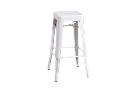 Sgabello in ferro stile industriale disponibile in vari colori, ideale per eventi e aree lounge