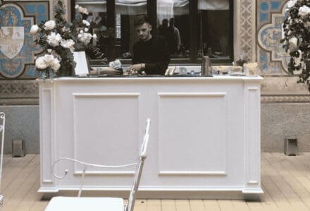 noleggio reception desk bancone bar juvarra 2 metri