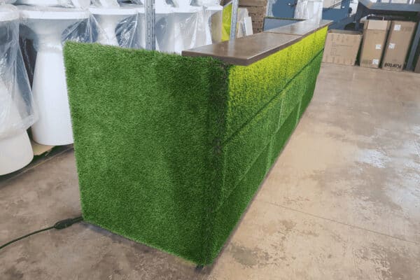 noleggio reception desk bancone erbanco angolare