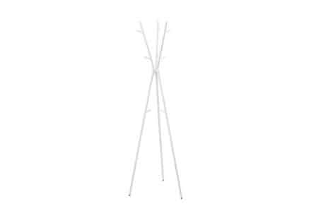 Appendiabiti in metallo bianco con certificazione ignifuga classe 1, idonea per eventi, fiere e congressi.